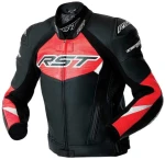RST TRACTECH EVO D3O BLACK FLUO RED KURTKA MOTOCYKLOWA SKÓRZANA