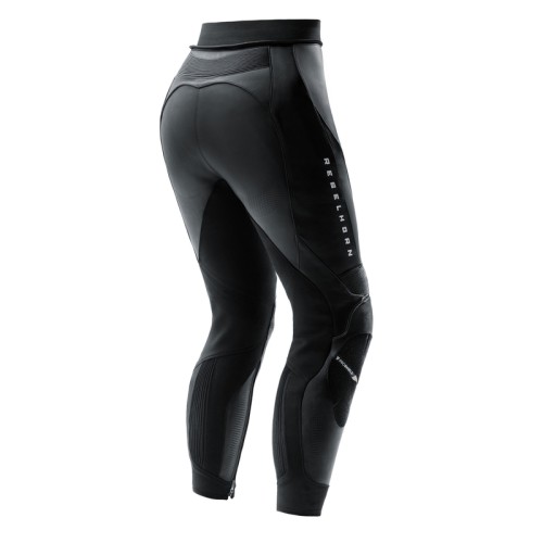 REBELHORN DIVA BLACK WHITE SPODNIE MOTOCYKLOWE SKÓRZANE DAMSKIE 2.jpg