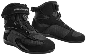 SHIMA EXO VENTED BLACK BLACK BUTY MOTOCYKLOWE MIEJSKIE KRÓTKIE 