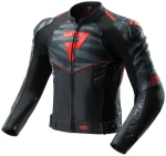 REBELHORN VANDAL II FLUO RED KURTKA MOTOCYKLOWA SKÓRZANA 