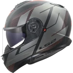 LS2 FF908 STROBE II CODE M. BLACK GREY -06 KASK MOTOCYKLOWY SZCZĘKOWY 