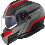 LS2 FF908 STROBE II MONZA BLACK GREY RED KASK MOTOCYKLOWY SZCZĘKOWY