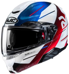 HJC RPHA91 BLAT BLACK WHITE BLUE KASK MOTOCYKLOWY SZCZĘKOWY