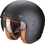 SCORPION BELFAST EVO LUXE BLACK MATT KASK MOTOCYKLOWY OTWARTY JET