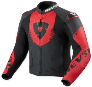 REV'IT ARGON 3 BLACK NEON RED KURTKA MOTOCYKLOWA SKÓRZANA 