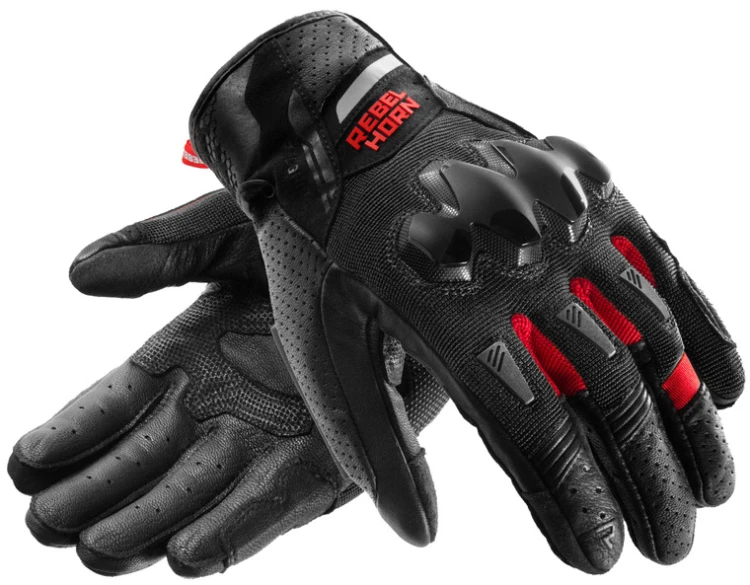RĘKAWICE REBELHORN DEFENDER BLACK RED