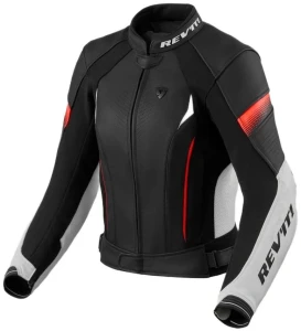 REV'IT XENA 4 WHITE RED KURTKA MOTOCYKLOWA SKÓRZANA