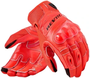 REV'IT RITMO NEON RED BLACK RĘKAWICE MOTOCYKLOWE MĘSKIE KRÓTKIE
