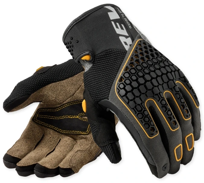 Rękawice Rev'it Mangrove 2 BLACK OCHER YELL.webp