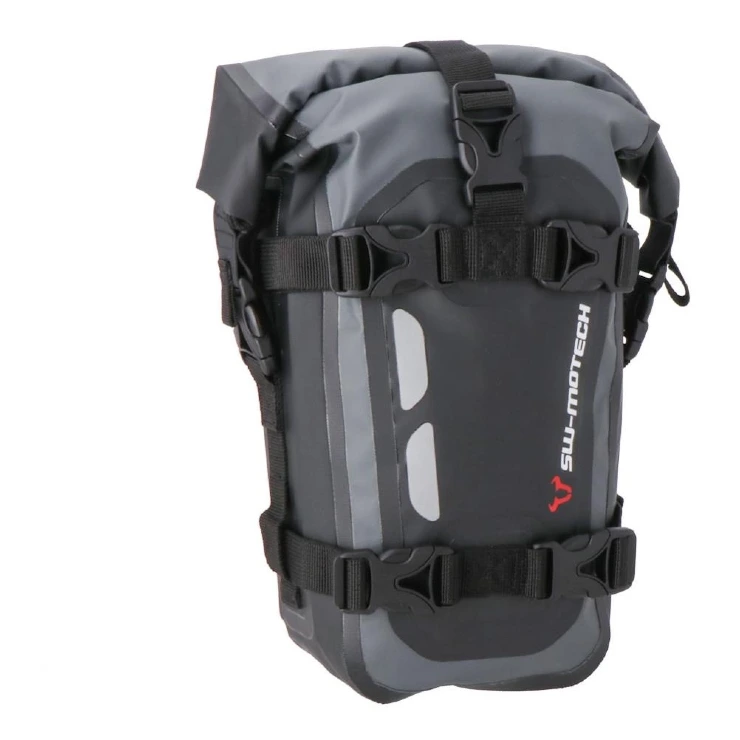 SW-MOTECH DRYBAG 8L GREYBLACK TORBA MOTOCYKLOWA WODOODPORNA NA SIEDZENIE SZARACZARNA.webp