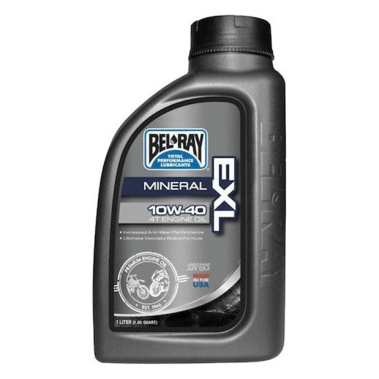 Olej motocyklowy BEL RAY EXL 10W40 4T 1L Mineralny.jpg