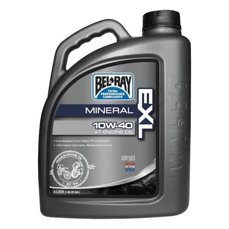 Olej motocyklowy BEL RAY EXL 10W40 4L Mineralny.jpg