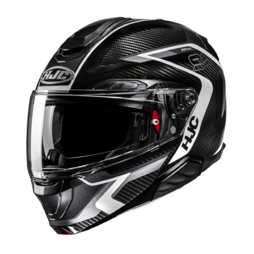 HJC RPHA91 CARBON LAGOS BLACK WHITE KASK MOTOCYKLOWY SZCZĘKOWY.jpg