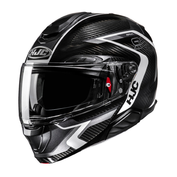 HJC RPHA91 CARBON LAGOS BLACK WHITE KASK MOTOCYKLOWY SZCZĘKOWY.jpg