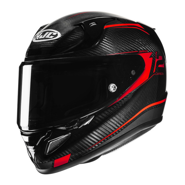 HJC RPHA12 CARBON KERES BLACK RED KASK MOTOCYKLOWY INTEGRALN