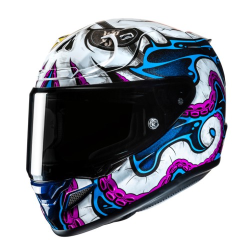 KASK HJC RPHA12 KRAKEN WHITE BLUE