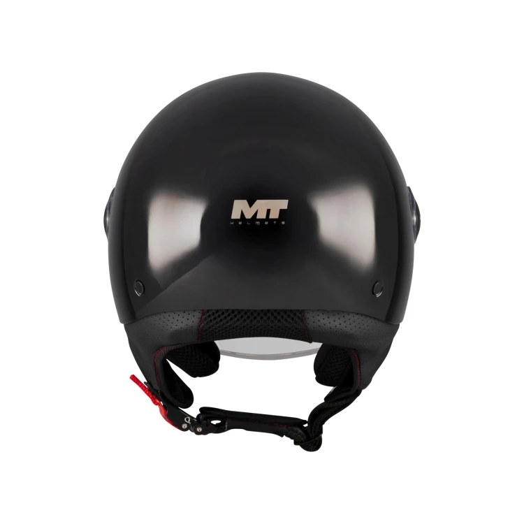 MT HELMETS STREET S PURE BLACK KASK MOTOCYKLOWY OTWARTY JET 4