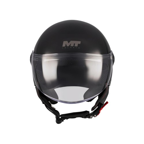 MT HELMETS STREET S PURE BLACK KASK MOTOCYKLOWY OTWARTY JET 1