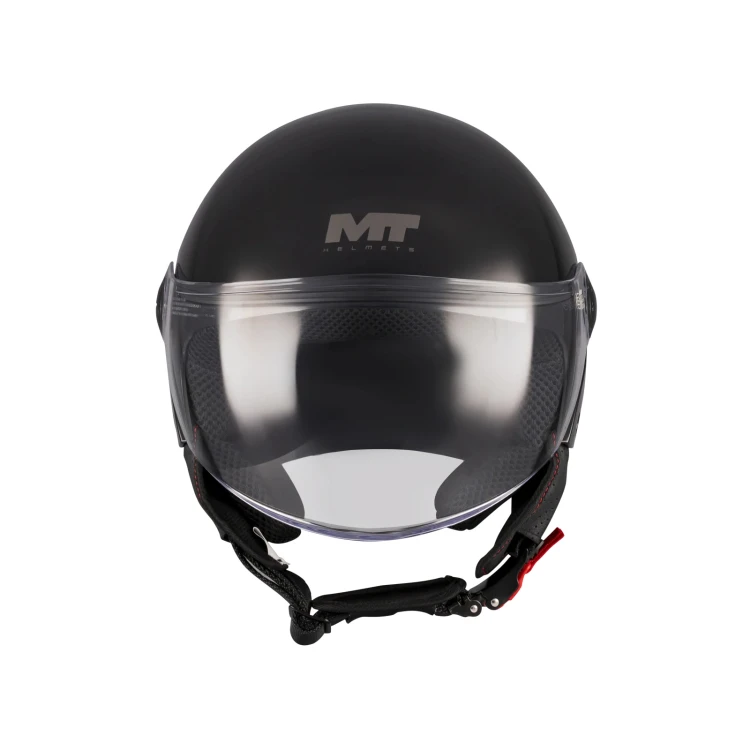MT HELMETS STREET S PURE BLACK KASK MOTOCYKLOWY OTWARTY JET 1