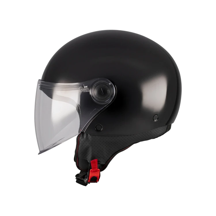 MT HELMETS STREET S PURE BLACK KASK MOTOCYKLOWY OTWARTY JET 2
