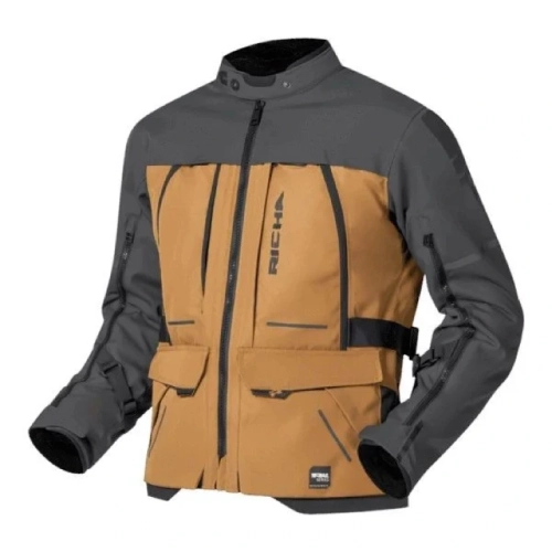 RICHA INFINITY 3 ADVENTURE BROWN GREY KURTKA MOTOCYKLOWA TEKSTYLNA.webp