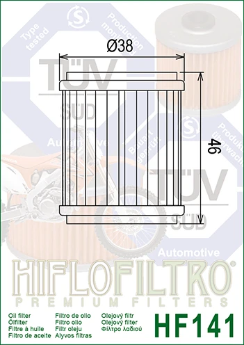Filtr oleju Hiflofiltro HF141