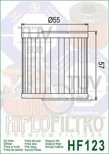 Filtr oleju Hiflofiltro HF123