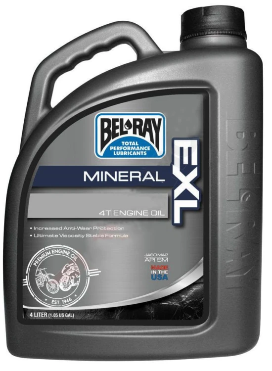 Olej motocyklowy BEL RAY EXL 20W50 4L Mineralny