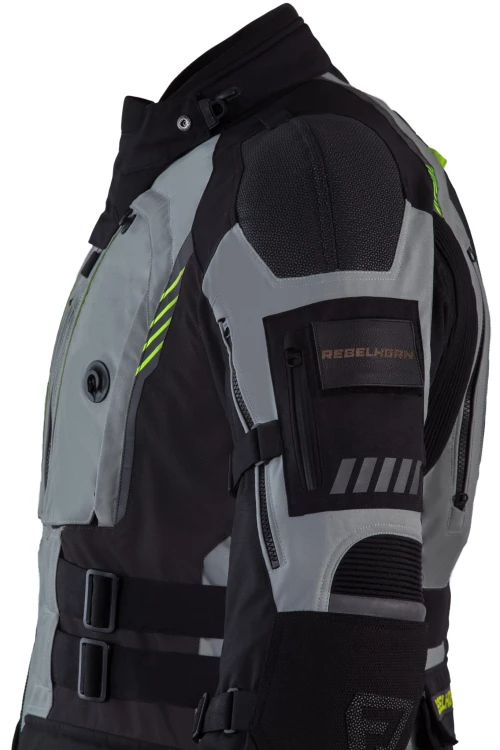 Kurtka tekstylna Rebelhorn Patrol Grey/Black/Fluo
