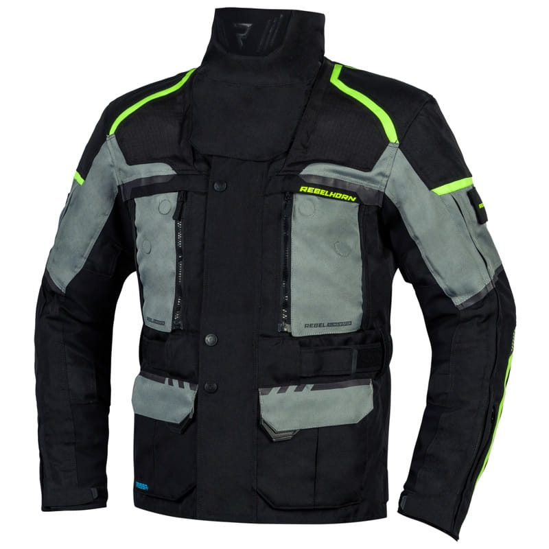 Kurtka Tekstylna Rebelhorn Cubby IV Black/Grey/Flo Yellow (XS)