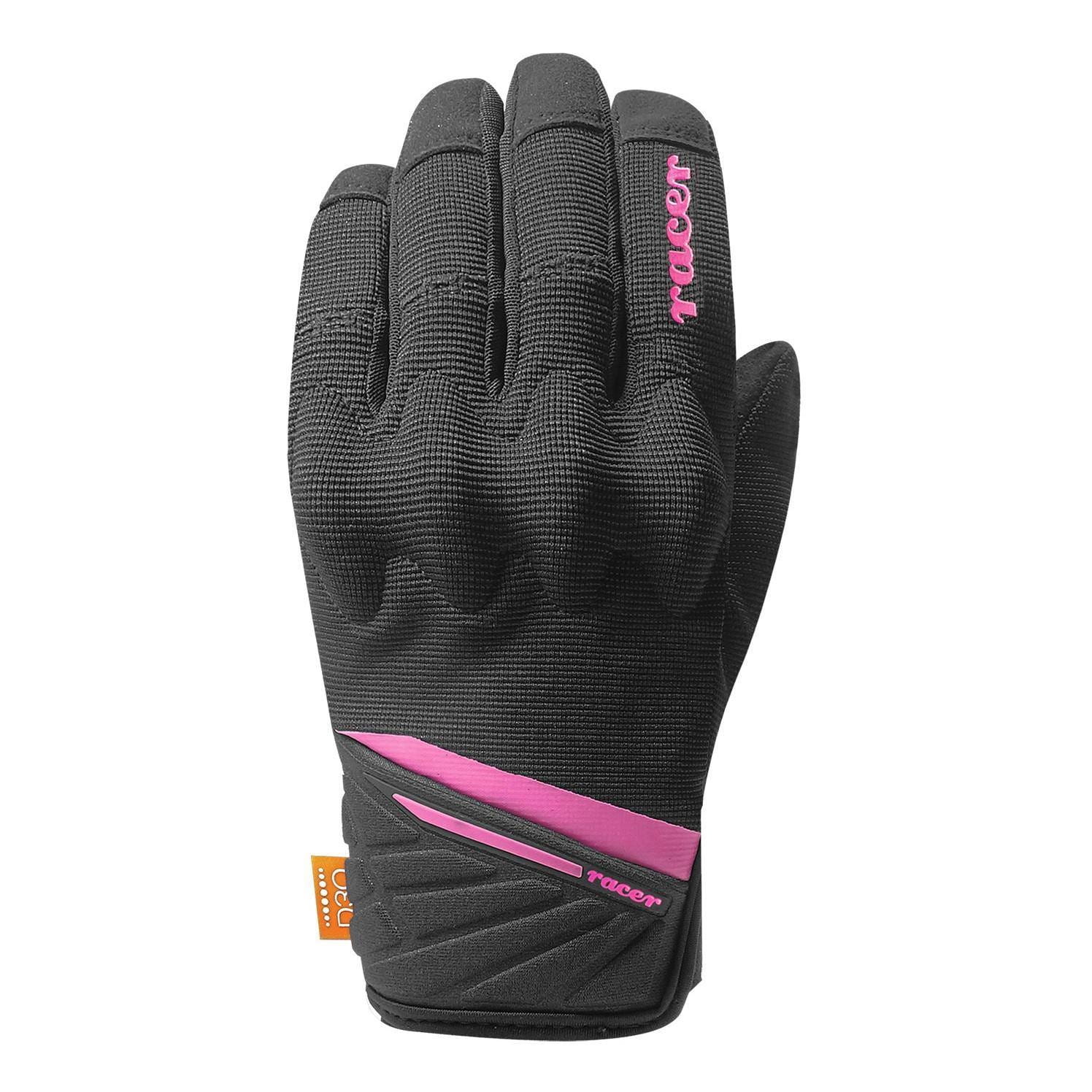 RĘKAWICE TEKSTYLNE RACER LADY ROCA 2 F BLACK/PINK (L)