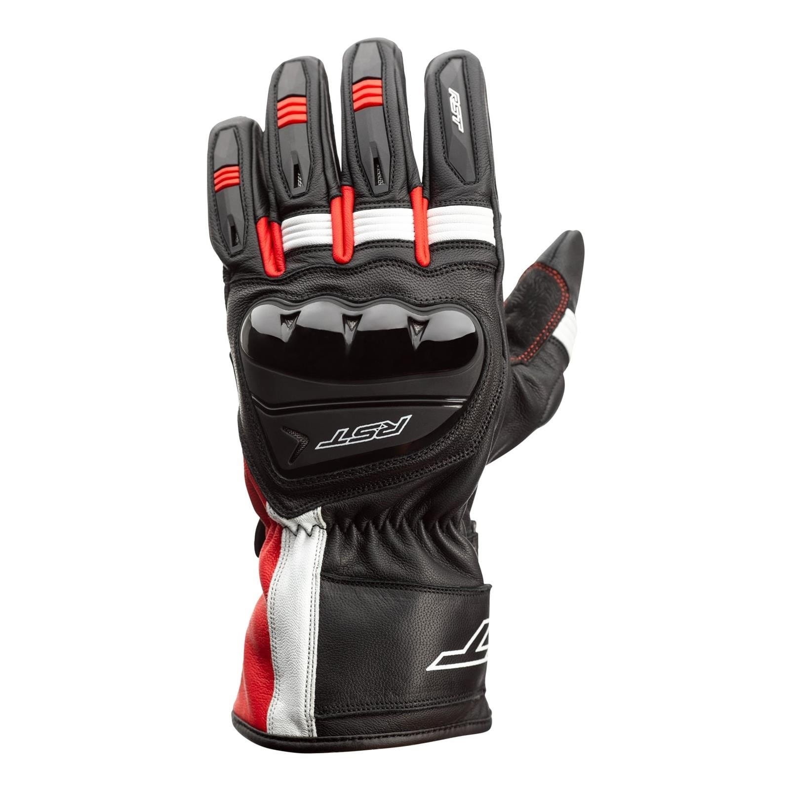 Rękawice Skórzane RST PILOT BLACK/RED/WHITE (L)