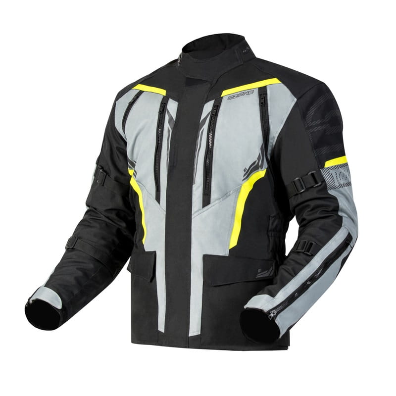 Kurtka Tekstylna Ozone Tour III Black/Grey/Fluo Yellow (8XL)