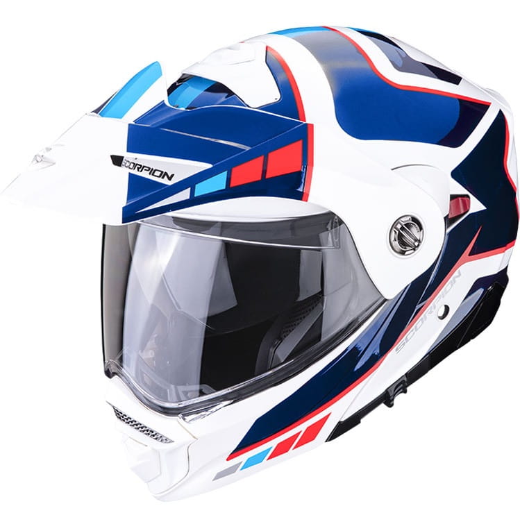 Kask SCORPION ADX-2 Camino White/Blue/Red Połysk (S)