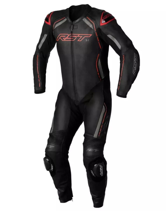 Kombinezon Skórzany RST S1 Black/Grey/Red (48)