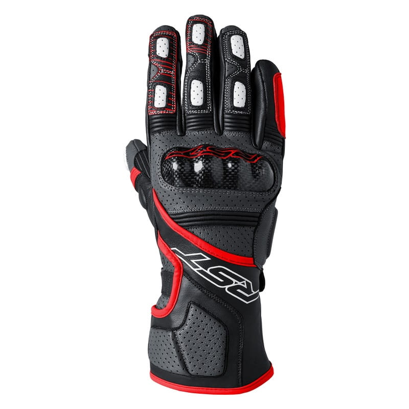 Rękawice skórzane RST FULCRUM CE GREY/RED/BLACK (L)
