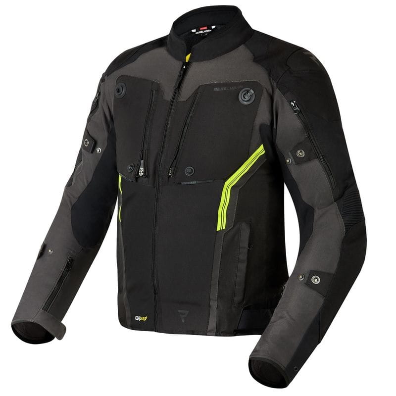 Kurtka Tekstylna Rebelhorn Borg Black/Dark Grey/Flo Yellow (S)