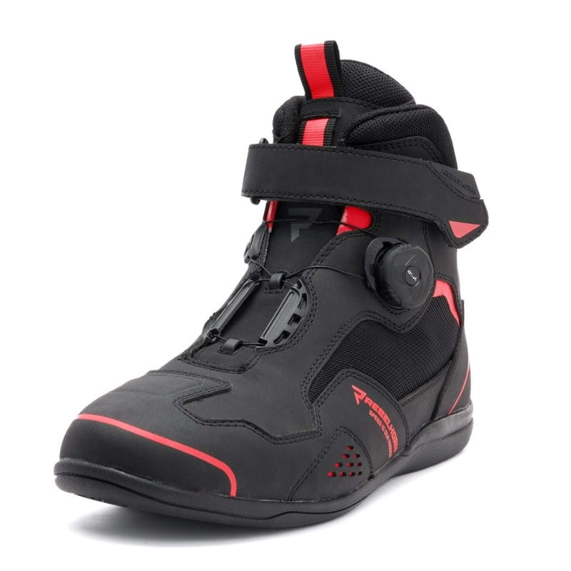 BUTY MOTOCYKLOWE REBELHORN SPARK II MĘSKIE KRÓTKIE CZARNE CZERWONE (36)