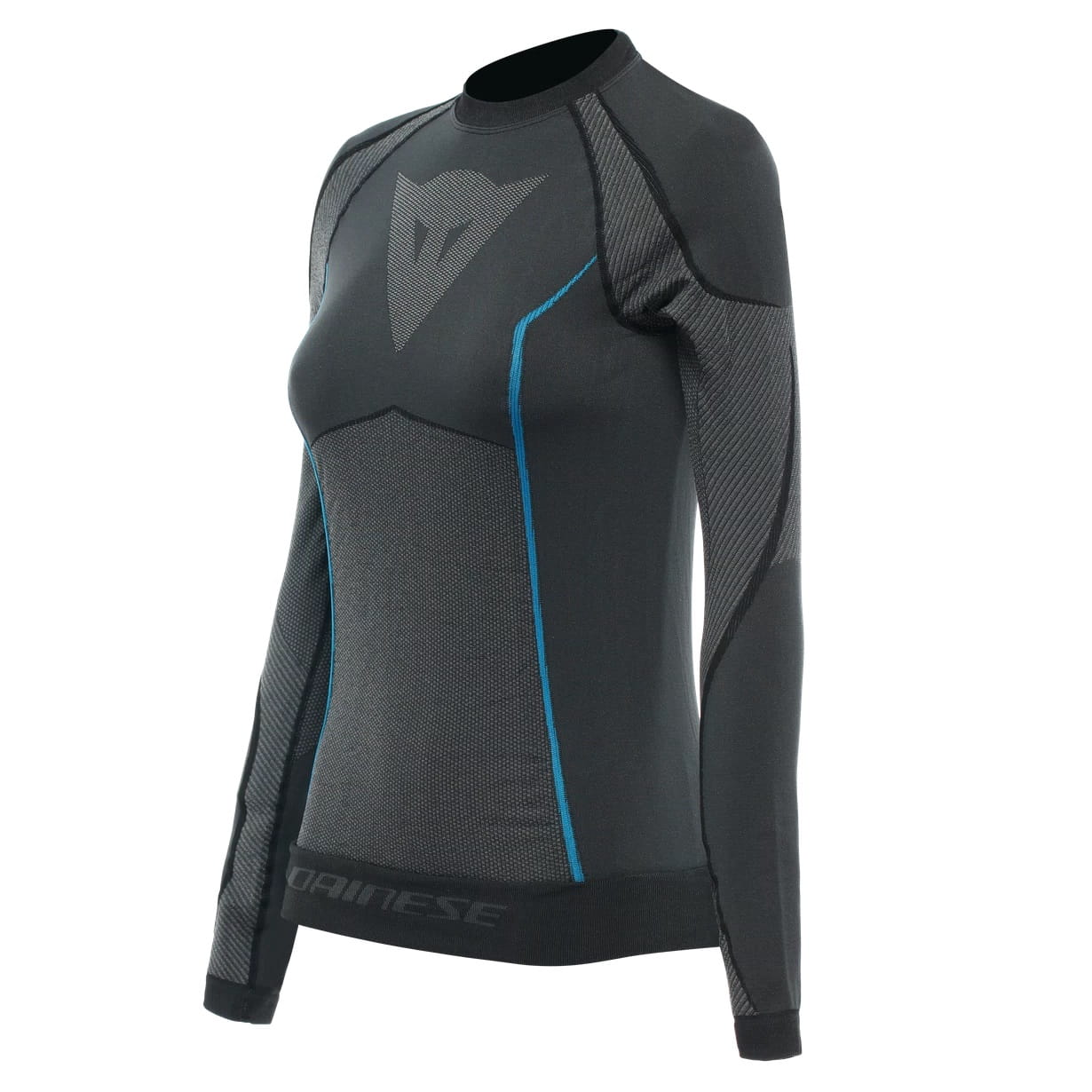 Koszulka Dainese DRY LS LADY BLACK/BLUE (L/XL)