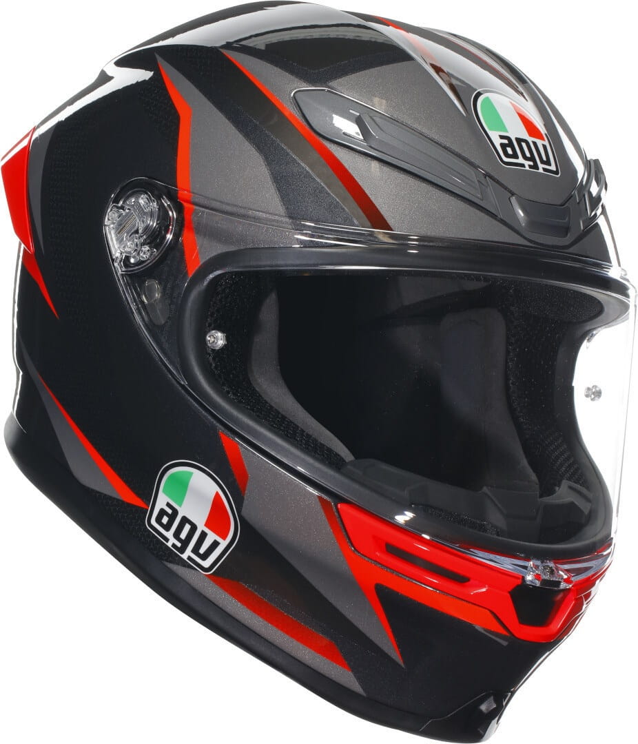Kask AGV K6 S Slashcut Black/Grey/Red (L)