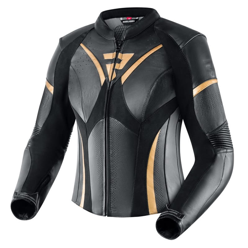 Kurtka Skórzana Rebelhorn Rebel Lady Black/Gold (38)