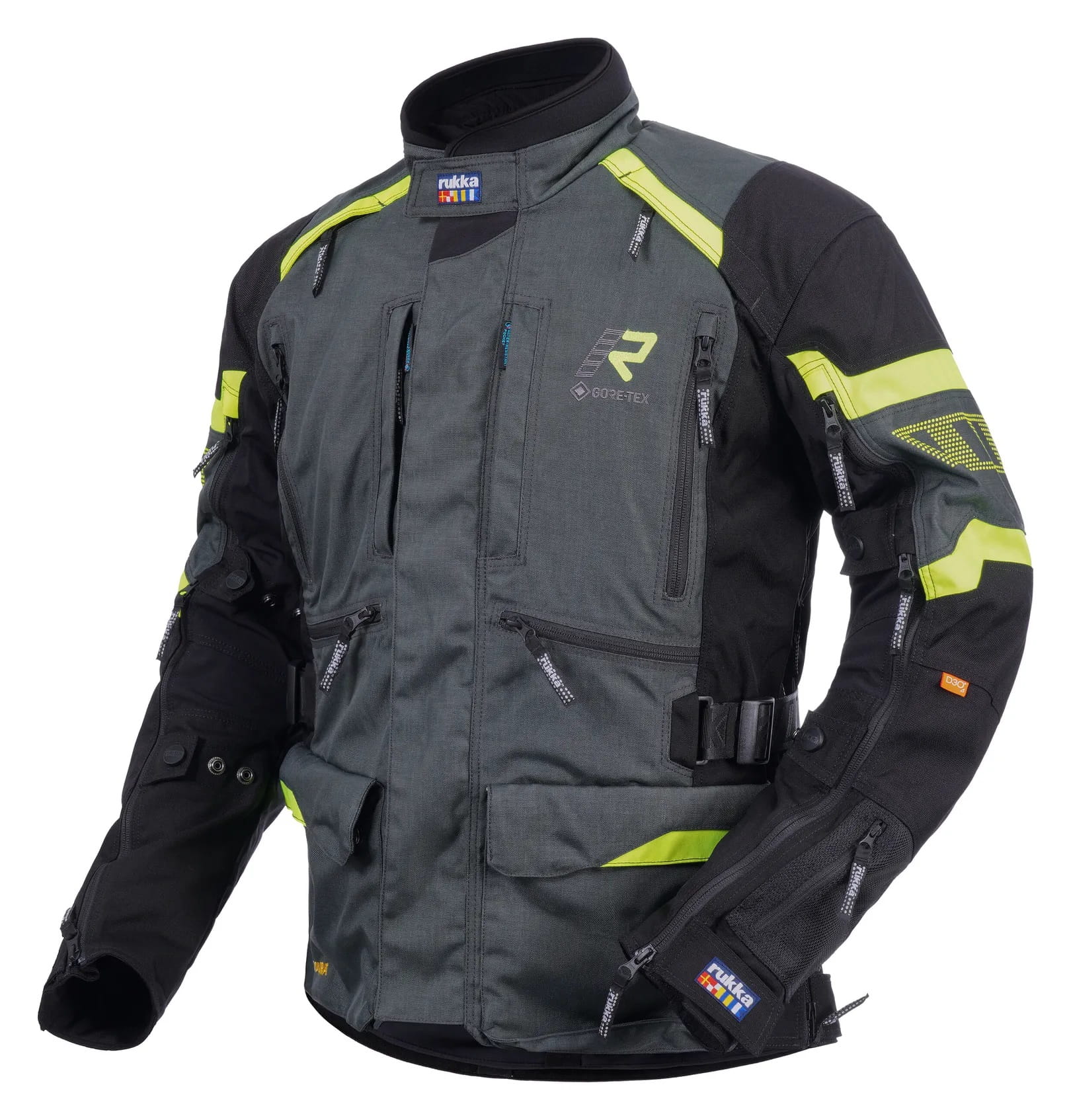Kurtka tekstylna Rukka Madagasca-R GTX Antracyt/fluo żółty (50)