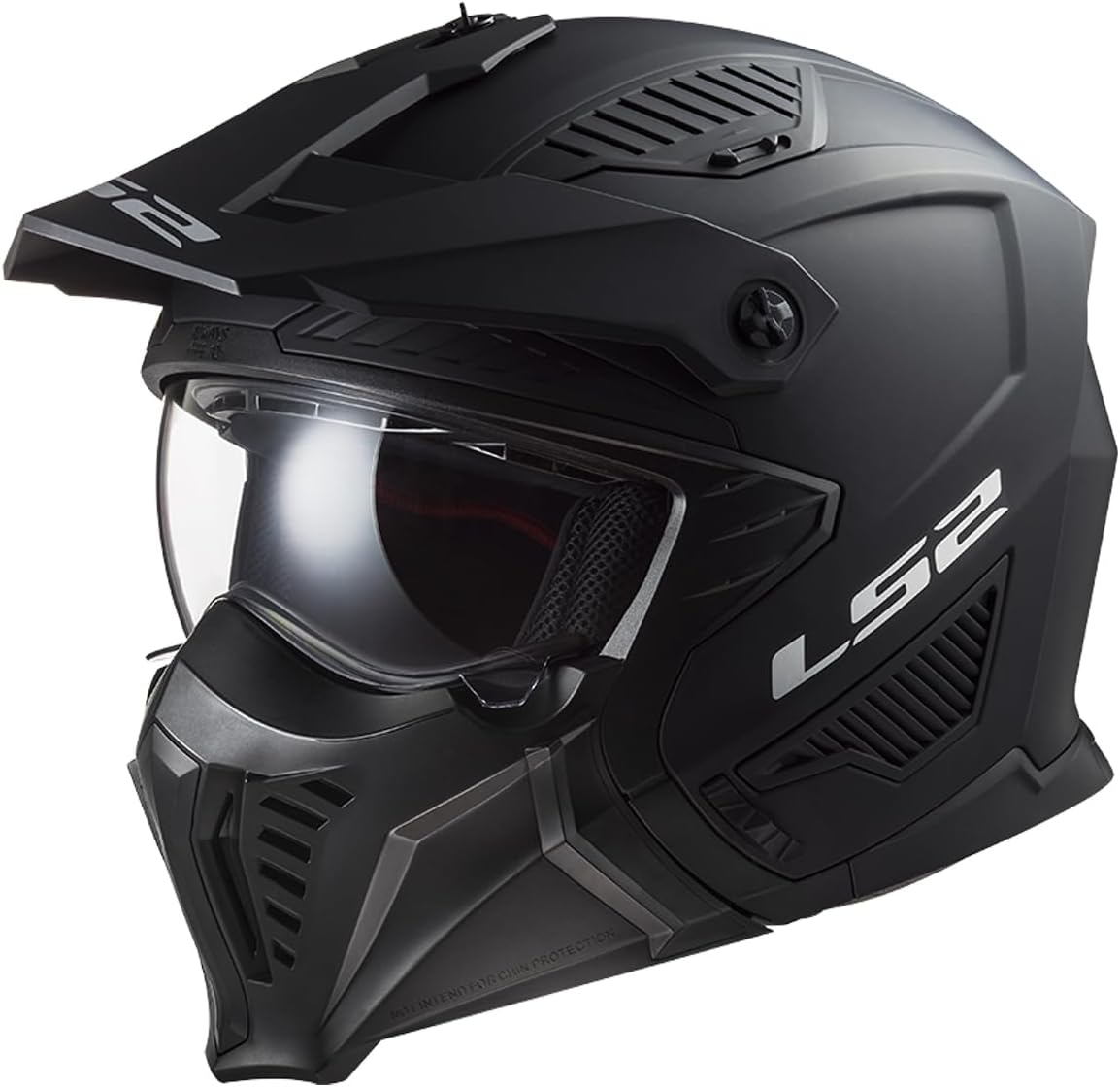 LS2 OF606 DRIFTER SOLID MATT BLACK - 06 KASK MOTOCYKLOWY SZCZĘKOWY (L)