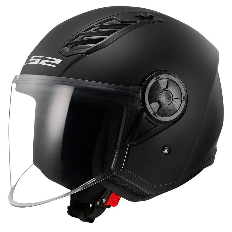 LS2 OF616 AIRFLOW II SOLID MATT BLACK - 06 KASK MOTOCYKLOWY OTWARTY JET (3XL)