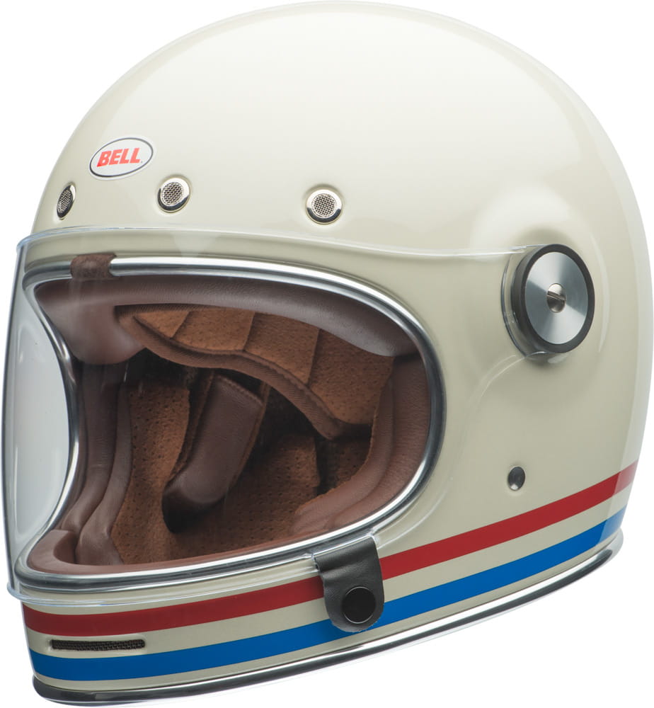 BELL BULLITT STRIPES KASK MOTOCYKLOWY INTEGRALNY PEARL WHITE OXBLOOD (S)