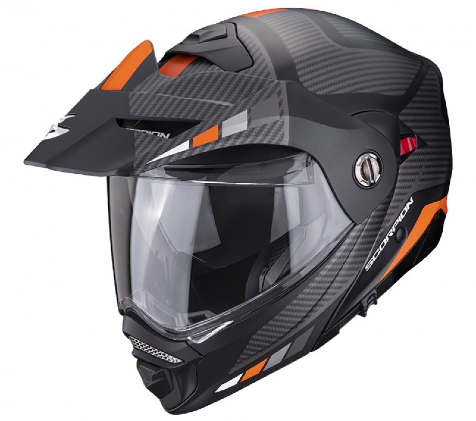 KASK MOTOCYKLOWY SCORPION ADX-2 CAMINO BLACK SILVER ORANGE (L)