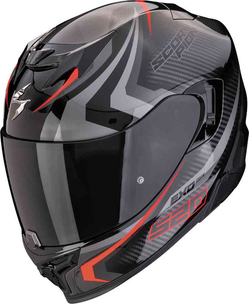 SCORPION EXO-520 AIR TERRA KASK MOTOCYKOWY BLACK SILVER RED (S)