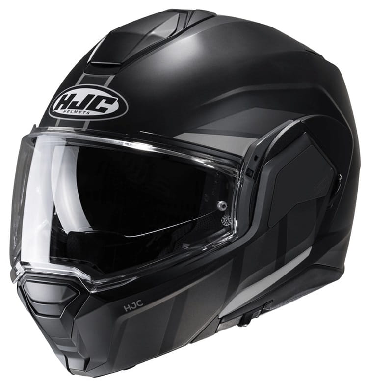 HJC I100 BEIS KASK MOTOCYKLOWY SZCZĘKOWY CZARNY SZARY (M)