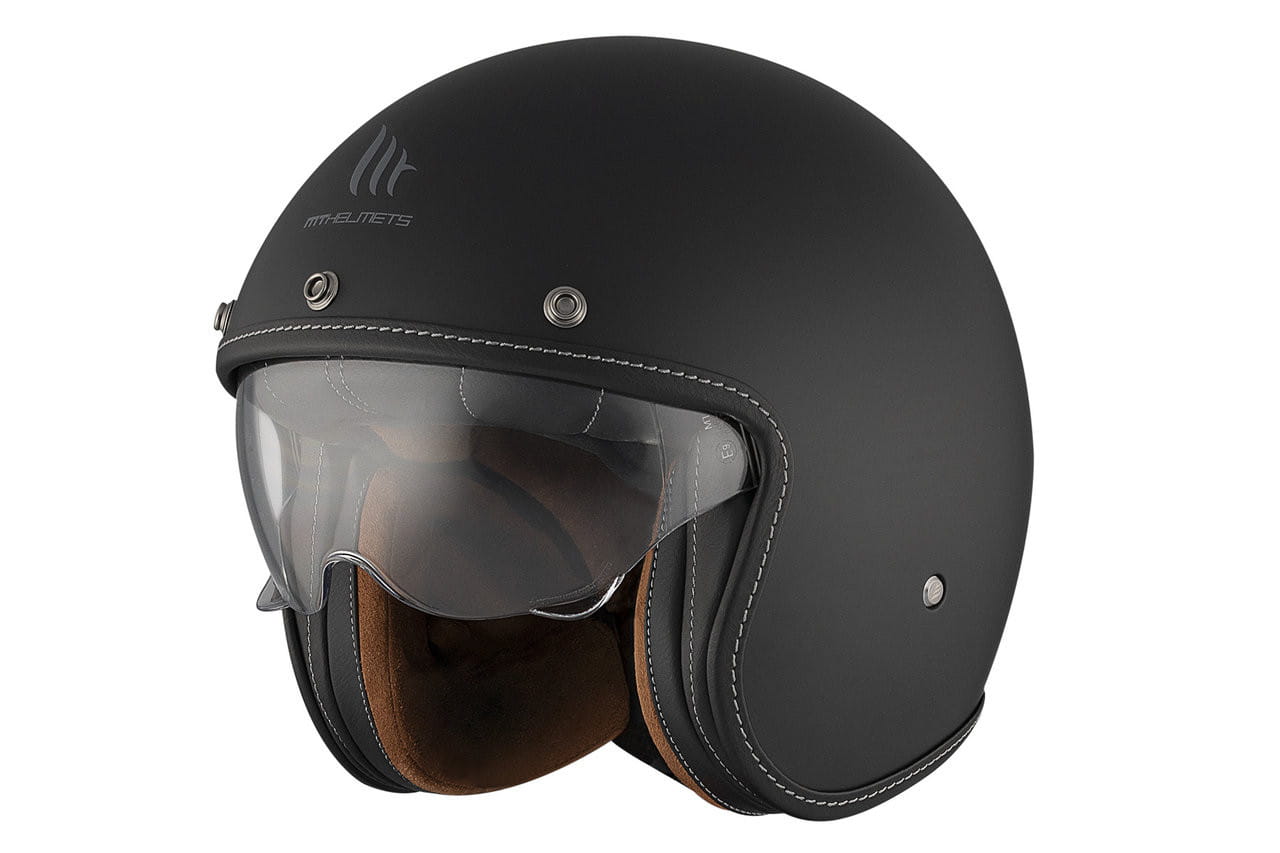 MT HELMETS LE MANS 2 SV S JET BLACK MATT KASK MOTOCYKLOWY OTWARTY (L)