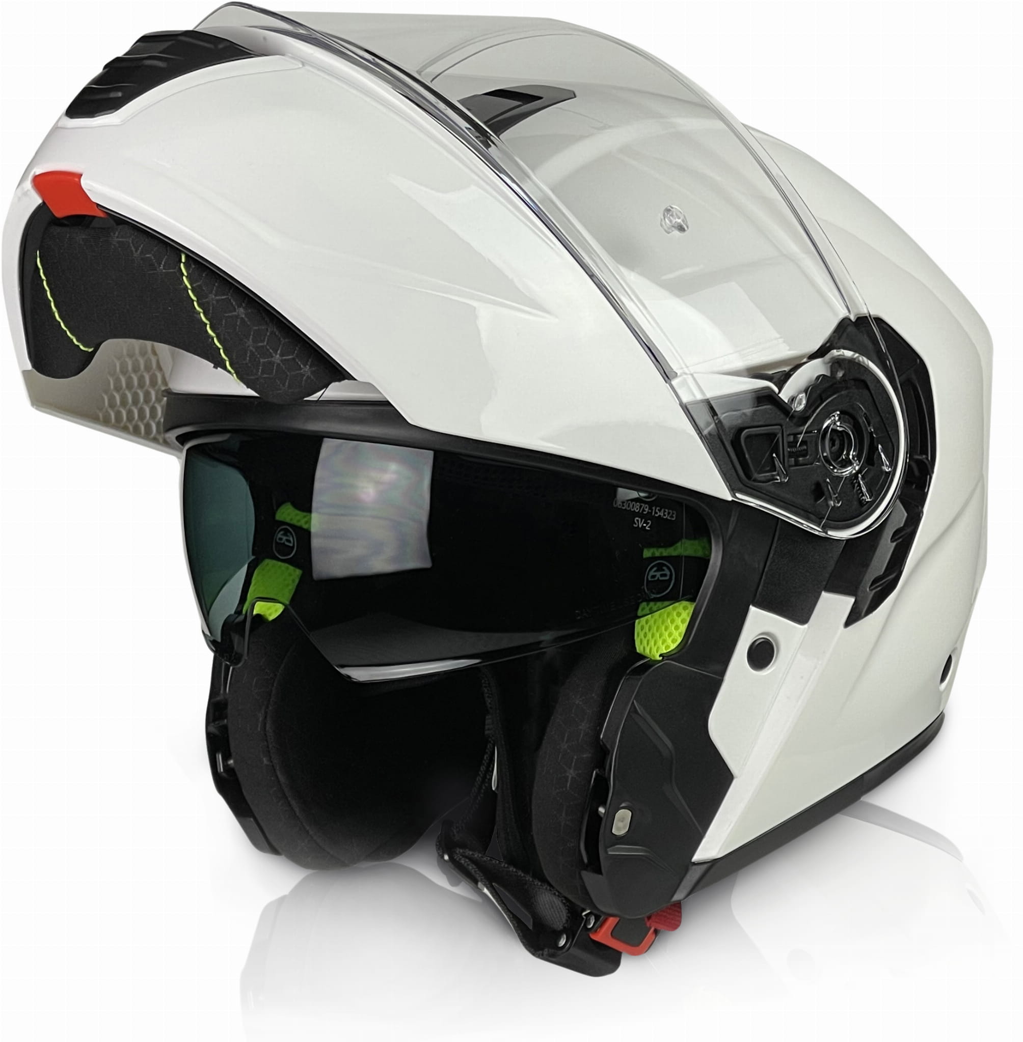 NAXA F07 KASK MOTOCYKLOWY SZCZĘKOWY BIAŁY PINLOCK (XXL)
